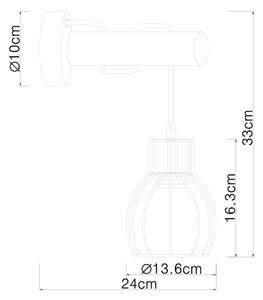 Globo 15326NWB - Nástěnné svítidlo MINA 1xE27/40W/230V