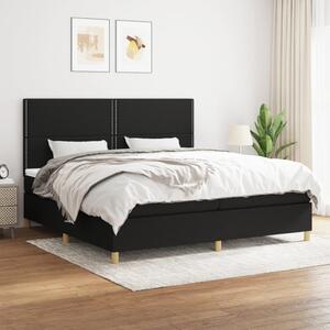 Box spring postel s matrací černá 200x200 cm textil 3142283