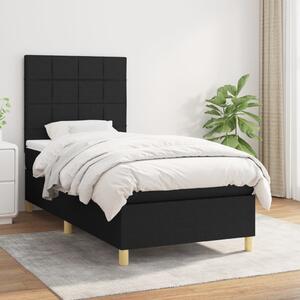 Box spring postel s matrací černá 80 x 200 cm textil 3142291