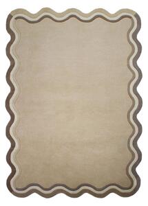 Ručně tkaný vlněný koberec v přírodní barvě 200x290 cm Leo Scallop – Flair Rugs