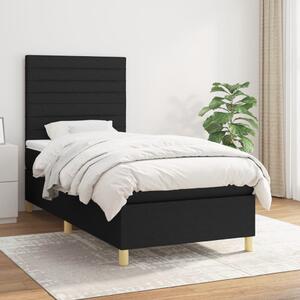 Box spring postel s matrací černá 80 x 200 cm textil 3142371