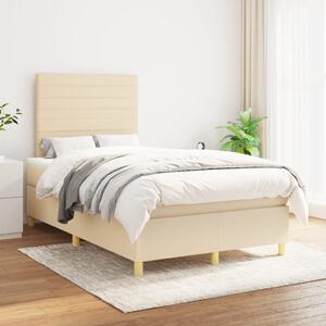 Box spring postel s matrací krémová 120x200 cm textil 3142406