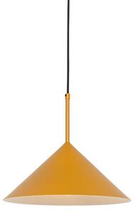 Designová závěsná lampa žlutá - Triangolo