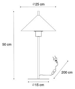 Designová stolní lampa žlutá - Triangolo