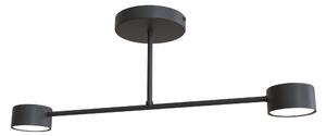 Stropní svítidlo HALO 2 – černé, 2× GX53, šířka 60 cm