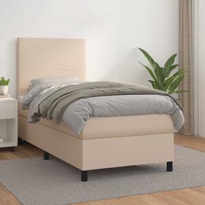 Box spring postel s matrací cappuccino 90x190 cm umělá kůže 3142700