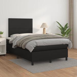 Box spring postel s matrací černá 120 x 200 cm umělá kůže 3142713