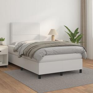 Box spring postel s matrací bílá 120x200 cm umělá kůže 3142774