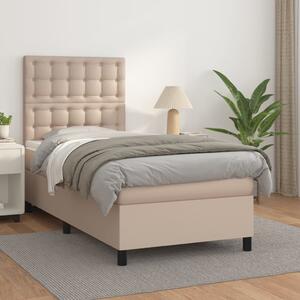 Box spring postel s matrací cappuccino 80 x 200 cm umělá kůže 3142814