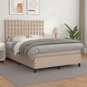 Box spring postel s matrací cappuccino 140x200 cm umělá kůže 3142850