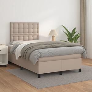 Box spring postel s matrací cappuccino 120x200 cm umělá kůže 3142838