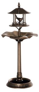 Outsunny Vanička pro ptáky 3 v 1 Ø 50 x 113H cm polypropylen Antik Bronz | Aosom