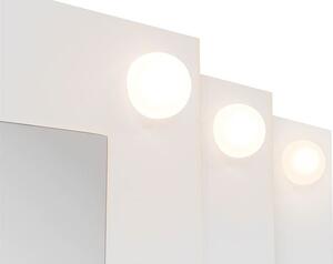 Kosmetický stolek s LED zrcadlem 110x140x40 cm, bílý
