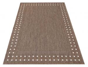 Béžový koberec s jednoduchým geometrickým vzorem Šířka: 80 cm | Délka: 150 cm