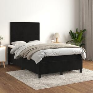 Box spring postel s matrací černá 120 x 200 cm samet 3142895