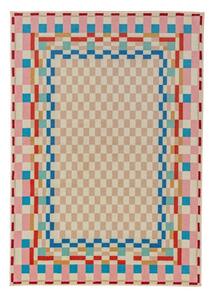 Koberec s příměsí vlny 180x230 cm Checkered Border – Flair Rugs