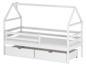 ARON 80x160 bílá dětská postel domečková Lano Nábytek