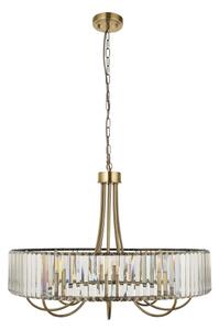 Endon 119611 - Lustr na řetězu VISCONTI 8xE14/6W/230V mosaz