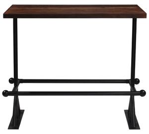 Barový stůl z recyklovaného masivu 120x60x107 cm tmavě hnědý