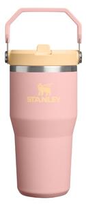 Broskvová termoska z nerezové oceli 600 ml IceFlow™ Flip Straw 2.0 Tumbler Peach Rose – Stanley