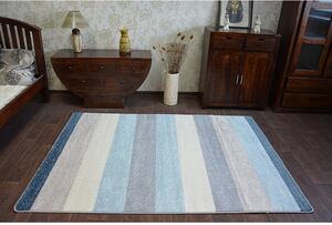 Dywany Lusczow Kusový koberec NORDIC pásy krémový / modrý G4577