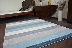 Dywany Lusczow Kusový koberec NORDIC pásy krémový / modrý G4577