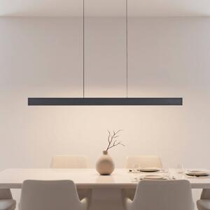 JUST LIGHT. GmbH LED závěsné světlo Adina, černé, kov, 3 000 K, směřující nahoru/dolů, Černá, Obývací pokoj / jídelna, Hliník, Moderní