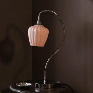 PR Home Stolní lampa Amalfi, meruňková/chrom, výška 51 cm, sklo, E14, Chrom / stříbro, Chodba, kov, Skandinávský, stojací lampa
