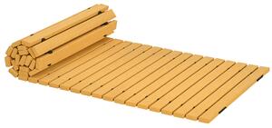 Outsunny 185x60 cm Přírodní dřevěná zahradní cesta - rovný skládací chodník pro venkovní použití, odolný vůči povětrnostním vlivům, dekorativní zahrad
