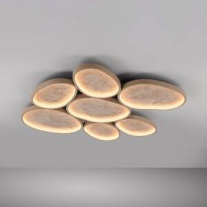 JUST LIGHT. GmbH LED stropní svítidlo Moonbraker 7, pískově béžové, 3 000 K, stmívatelné, stmívatelný, Hnědá / rez, Obývací pokoj / jídelna, Hliník, Moderní