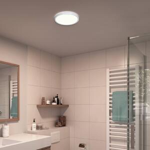 Philips LED SuperSlim, sada 2 ks, bílá, IP44, Ø 25 cm, 700 K, stmívatelný, Bílá / opál, Pracovna / kancelář, Plast, Moderní