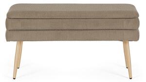 Taupe polstrovaná lavice Olga – Bizzotto