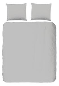 Světle šedé povlečení na dvoulůžko/prodloužené z bavlny Renforcé 200x220 cm Uni – Good Morning