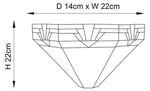 Endon 64288 - Nástěnné svítidlo Tiffany NEVADA 1xE14/40W/230V