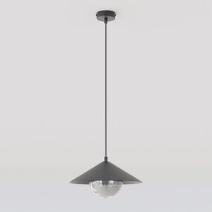 Závěsné svítidlo MONO 1S – černé, grafitové sklo, 1× E14, šířka 30 cm