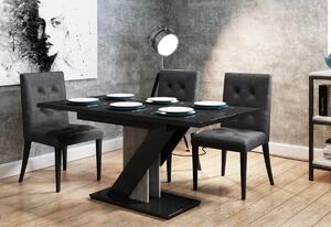 Rozkládací stůl MEVA Barva: černý lesk/kámen