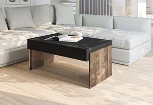 Konferenční stolek ZAHARA Barva: K354 Kolonial grange oak/černá 100cm