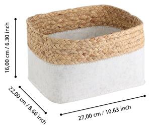 Eglo 426585 - SADA 3x Dekorační košík NANAE 16x27 cm bílá/béžová