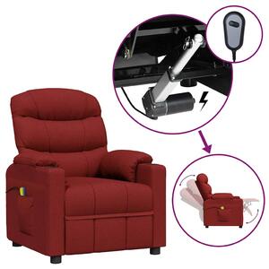 Elektrické masážní křeslo vínové textil 3143506
