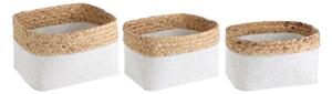 Eglo 426585 - SADA 3x Dekorační košík NANAE 16x27 cm bílá/béžová