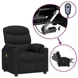 Elektrické masážní křeslo černé textil 3143505