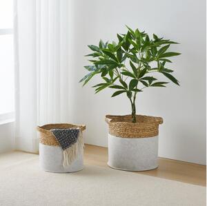 Eglo 426584 - SADA 2x Dekorační koš NANAE 30x31 cm bílá/béžová