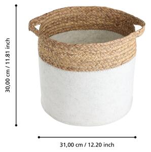 Eglo 426584 - SADA 2x Dekorační koš NANAE 30x31 cm bílá/béžová