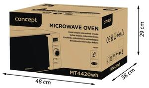 Concept MT4420wh - Mikrovlnná trouba 800W/230V 20 l bílá