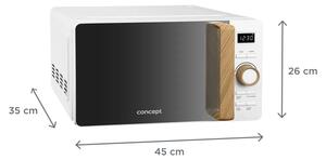 Concept MT4420wh - Mikrovlnná trouba 800W/230V 20 l bílá