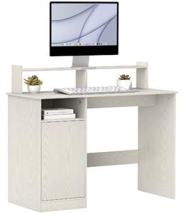 HOMCOM Moderní stůl s policí a otevřeným oddílem s monitorem pro studijní ložnici a domácí kancelář 108x50x94 cm Krémový | Aosom