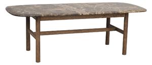 Rowico Home, Mramorový konferenční stolek HAMMOND 135x62 cm | Hnědý 120591