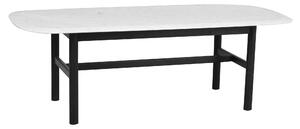Rowico Home, Oválný konferenční stolek HAMMOND 135x62 cm | Bílý/Černý 120595