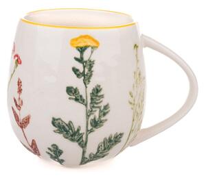 Bílý porcelánový hrnek 500 ml Flower Garden – Dakls