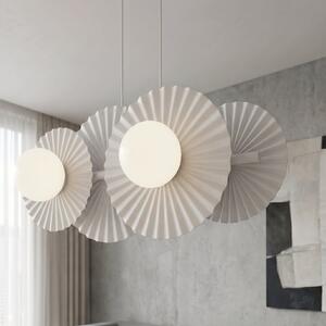 Závěsné svítidlo UMBRA 4 – celobílé, sklo, 4× G9, šířka 59 cm